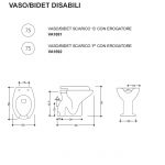 Scheda tecnica - Vaso con bidet integrato per disabili