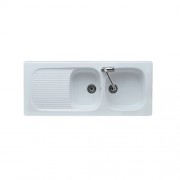 Lavello incasso in ceramica 116x50 cm reversibile. Opera Sanitari