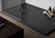 Piatto doccia marmoresina 100x70 h3,3 antracite pietra c/bordo